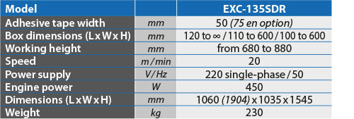 tabs - EXC-135SDR