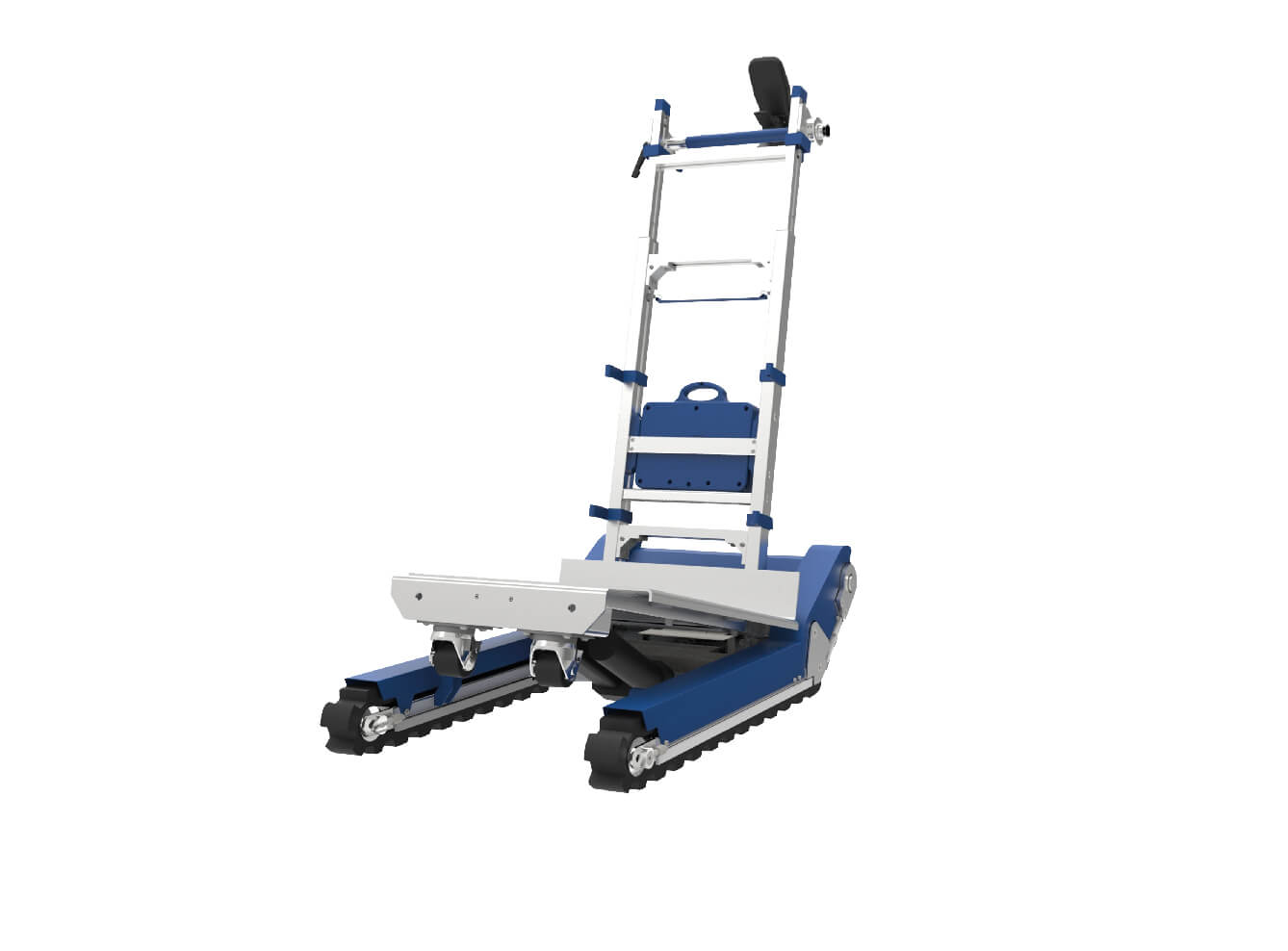 Electric stair climber hand trucks with rubber tracks