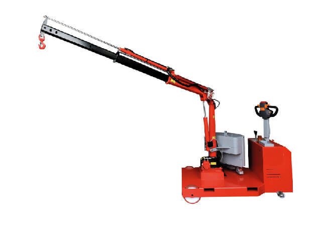 Motorized pivoting counterbalance shop crane