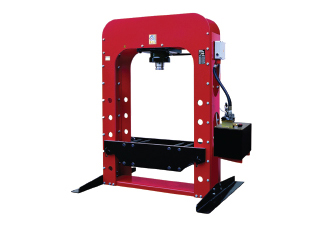 Motorized hydraulic workshop press