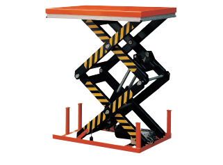 Stationary electric scissor lift tables
