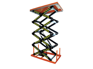 Stationary electric scissor lift tables