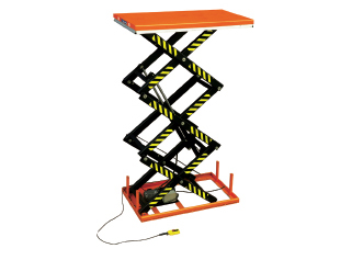 Stationary electric scissor lift tables