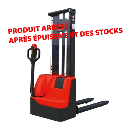 Electric stacker with ± 0,2 % weighing precision scale and 1000 kg load capacity