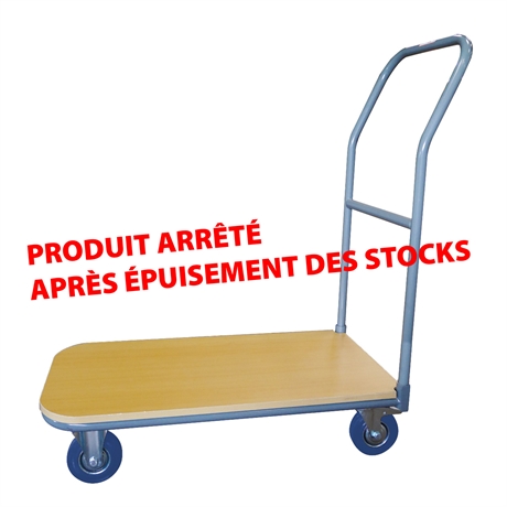 Timber platform trolley 250 kg fixed or folding backrest