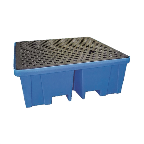 BRP4 - Spill containment polyethylene pallet 1500 kg 4 drums containment capacity 440 liters