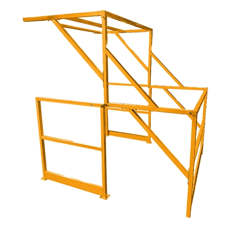 Mezzanine pivot safety gate