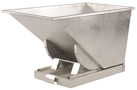 304 Stainless steel self-tipping skip 320 to 765 liters