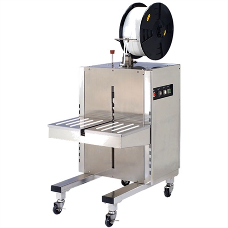 Semi-automatic side-seal stainless steel strapping machine