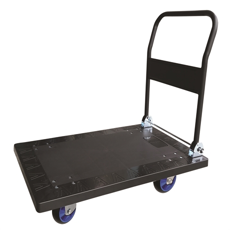 CP50PU - Folding handle plastic platform trolley 500 kg