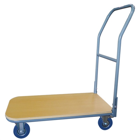 Timber platform trolley 250 kg fixed or folding backrest