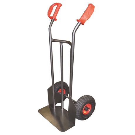 HT250/NLC-RG - Steel sack truck with fixed plate 250 kg high quality pneumatic wheels (RG)