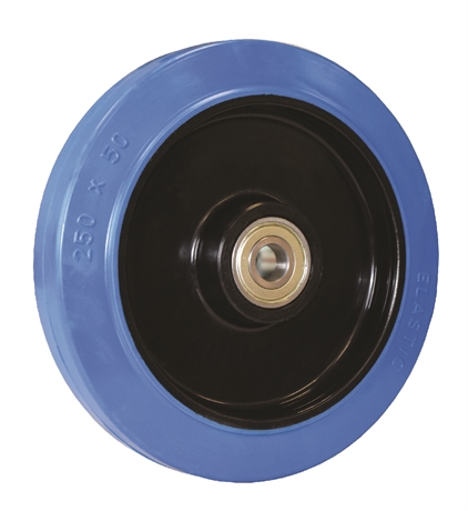 HT300/LUK2-RSB - Steel sack truck with fixed and folding plate 300 kg high quality blue elastic rubber wheels (RSB)