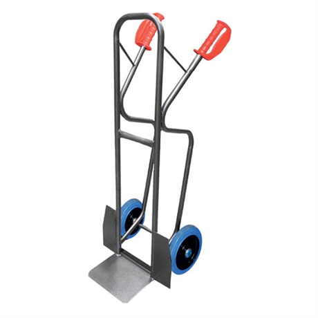 HT300/ELA-RSB - Oversized load steel sack truck 300 kg high quality blue elastic rubber wheels (RSB)