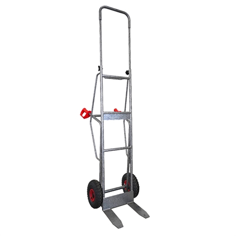 DMPO250-RG - Steel sack truck for wooden crates 250 kg  pneumatic wheels pneumatic wheels