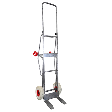 DMPO250-RINC - Steel sack truck for wooden crates 250 kg puncture-proof wheels