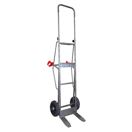 DMPO250-RSN - Steel sack truck for wooden crates 250 kg black elastic rubber wheels