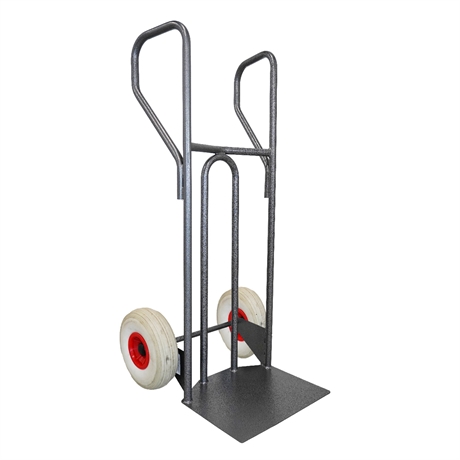 DVPF1-RINC - Steel hand truck with curved frame and closed handle 250 kg puncture-proof wheels