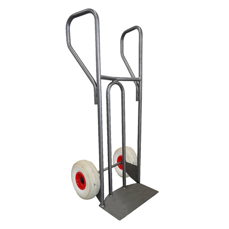 DVPF2-RINC - Steel hand truck with curved frame and closed handle 250 kg puncture-proof wheels