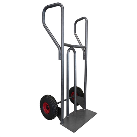 Steel hand truck with curved frame and closed handle 400 kg