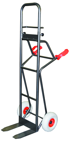 HT250/PRIM1-RINC - Premium steel sack truck for wooden crates 250 kg high quality puncture-proof wheels (RINC)