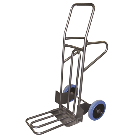 HT250/P-RSB - Multifunction steel sack truck 250 kg high quality blue elastic rubber wheels (RSB)