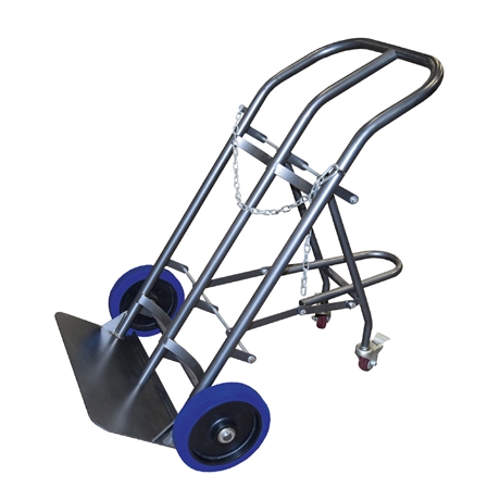 Double cylinder hand truck with retractable stand 200 kg