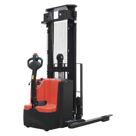 PS18TSL27 - Electric walkie stacker w / straddle legs and central handle 2700 mm free lift 1800 kg
