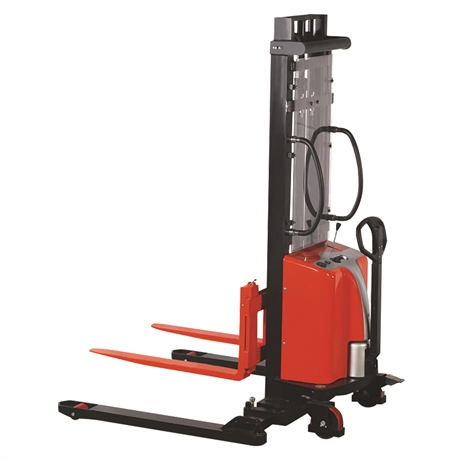 HES10/1600FRLE - Semi-electric stacker with straddle leg - lift height 1600 mm