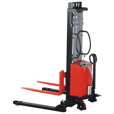 Semi-electric stacker with straddle leg 1000 kg