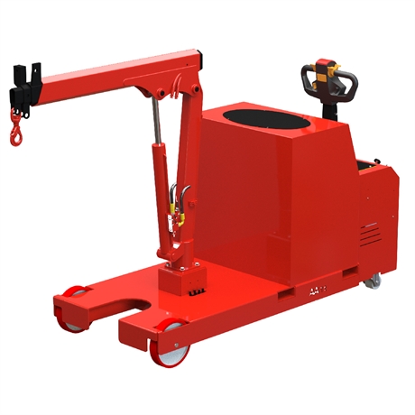 ATLAS1TE3 - Motorized counterbalance shop crane 1000 kg up to 3 m max. charge to max. extension 370 kg