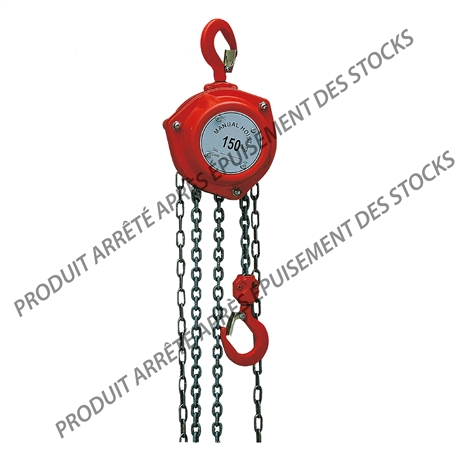 Manual chain hoist 150 and 250 kg