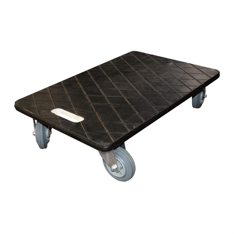 PB32 - Timber dolly 400 kg with 600 x 400 mm non-marking rubber swivel casters