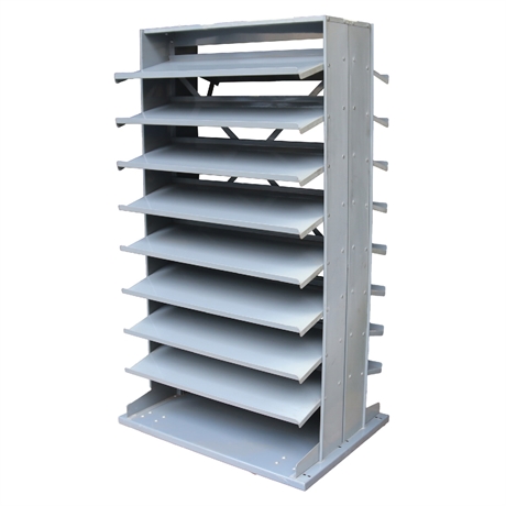 PRK8AD - Double-sided display stand with 16 shelves 1655 x 650 x 915 mm capacity 227 kg