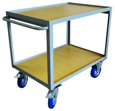 WP50A/2 - Workshop trolley with wooden platforms 500 kg 1000 x 700 mm platform