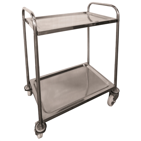 SVT2/100 - 304 stainless steel shelf trolley 100 kg / 2 shelves