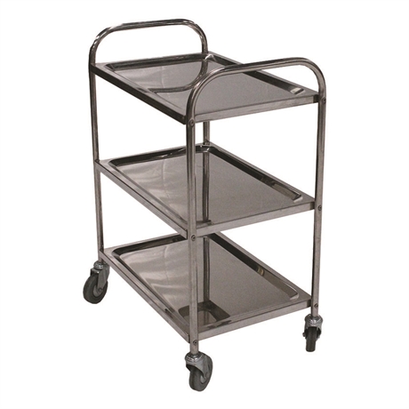 SVT3/100 - 304 stainless steel shelf trolley 100 kg / 3 shelves