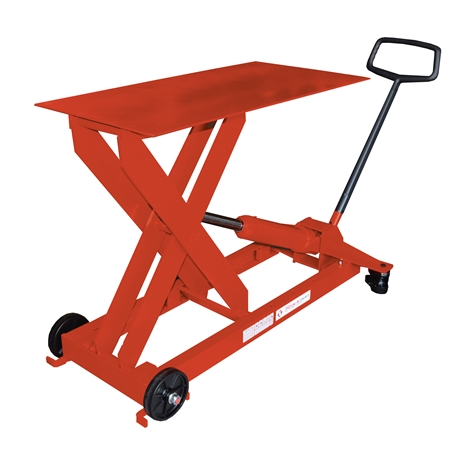 Manual lift table with handle 650 to 2500 kg