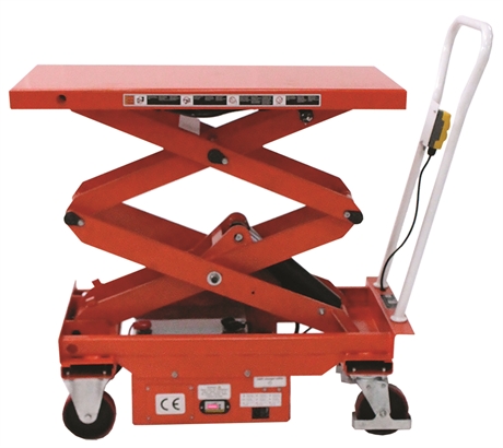 ES80D - Semi electric scissor lift table 800 kg dimensions 1260 x 520 mm
