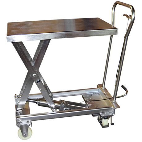 304 Stainless steel manual lift table 100 and 200 kg