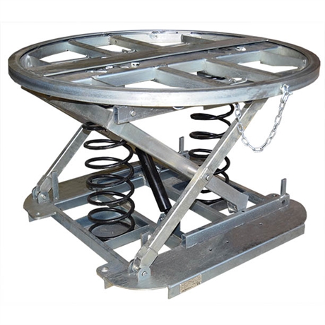 Galvanized spring level loader lift table 2000 kg