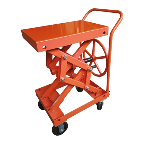 Crank wheel scissor lift table 100 and 250 kg