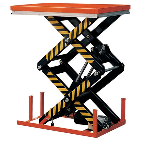 Electric double scissors lift table 1000 to 4000 kg