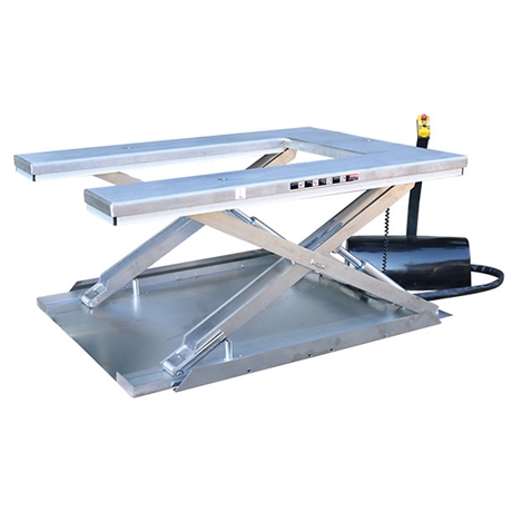 Stainless steel electric U-shaped lift table 600 kg