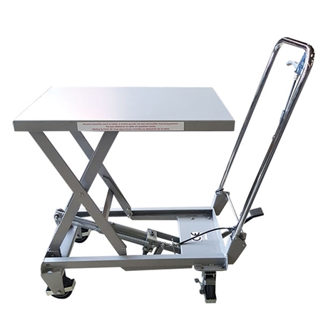 Aluminium manual lift table 100 kg