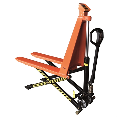 HB1056ENS - Scissor lift weighing scale pallet truck 1000 kg ELECTRIC