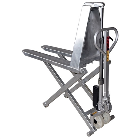 Galvanized manual scissor lift pallet truck  1000 kg