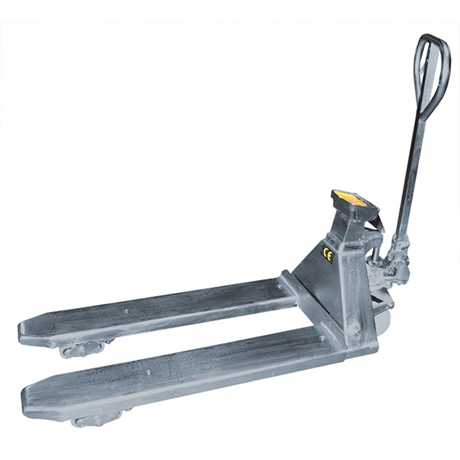 Galvanized weighing scale pallet truck 2000 kg