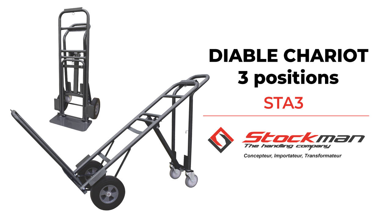 The 3 positions steel sack truck STA3