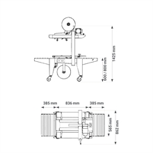 Professional top/bottom belt case sealing machine - 